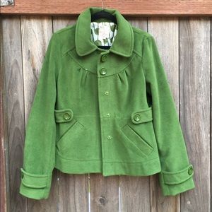 Vintage Green Tulle Pea Coat